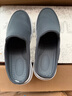 歐倫啄木鳥(niǎo)半拖鞋男夏季大碼休閑沙灘拖鞋網(wǎng)面包頭辦公室無(wú)后跟一腳蹬懶人鞋 深灰 39 曬單實(shí)拍圖