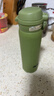 熊本士高顏值保溫瓶雙飲吸管保溫杯直飲口316不銹鋼杯便攜大容量 抹茶綠480ml 曬單實(shí)拍圖