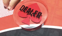 游戲大陸（gameland）莊碼DEALER德州撲克全押ALL IN籌碼壓牌片莊家位莊牌莊片 大號80*20mm水晶莊碼 曬單實(shí)拍圖