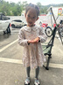 戴維貝拉兒童裙子秋裝新女童寶寶棉長(cháng)袖甜美印花碎花連衣裙 曬單實(shí)拍圖