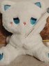 璐凱迪可愛(ài)桌伴娃娃emo小貓生日禮物同學(xué)女生閨蜜送禮毛絨玩偶公仔呆呆 白色小貓【藍色眼睛】 桌伴玩偶17cm【小巧可愛(ài)】 曬單實(shí)拍圖
