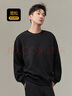 卡賓【肌理提花】卡賓高定輕奢長(cháng)袖衛衣男2025年秋季新款休閑圓領(lǐng)上衣 煤黑色01 2XL /185/54 曬單實(shí)拍圖