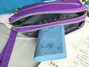 韓版新款女士手拿包女包三層拉鏈尼龍布包零錢(qián)手拎手機包一件 紫羅蘭 曬單實(shí)拍圖