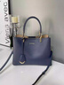 Reessy奢侈品牌包包女包手提包女大容量2026新款單肩媽媽包中年生日禮物 藏藍色(禮盒裝) 曬單實(shí)拍圖