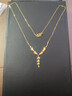 中鑫珠寶5G工藝金枝玉葉黃金項鏈女士款足金999鎖骨套鏈節日送禮物 4.54g 曬單實(shí)拍圖