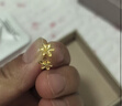 六福珠寶 足金梔子花黃金耳釘 計價(jià)G01G0027DS 約1.00克 曬單實(shí)拍圖