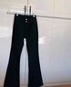 棉致加絨加厚黑色高腰微喇牛仔褲女秋冬季新款小個(gè)子修身直筒休閑褲子 F829黑色【加絨高品質(zhì)】 M 100-115斤 曬單實(shí)拍圖