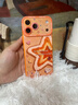 素洛適用新款蘋(píng)果17promax手機殼Air小清新油畫(huà)星星iPhone16pro創(chuàng  )意簡(jiǎn)約多巴胺15大視窗女12硅膠保護套 橙-油畫(huà)星星橙 iPhone 17 Pro Max 曬單實(shí)拍圖