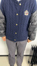 Navigare意大利小帆船女士毛衣秋冬季新款純綿羊毛長(cháng)袖開(kāi)衫通勤針織外套 海軍藍 M 曬單實(shí)拍圖
