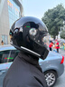 AVA王朝摩托車(chē)頭盔復古四季男女全盔國潮玻璃鋼機車(chē)碳纖維巡航冬季 熱賣(mài)色-玄魅黑-【拍1發(fā)4】 大-L碼【適合頭圍58-59cm】 曬單實(shí)拍圖