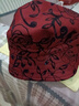 【時(shí)尚】老人帽子老年人女春夏遮陽(yáng)帽中老年媽媽帽奶奶盆帽女 女帽：花朵棗紅色 曬單實(shí)拍圖