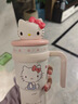 三麗鷗（SANRIO）Hello Kitty凱蒂貓冰霸杯保溫杯女生高顏值吸管杯保冷水杯新款 Hellokitty【正版授權 品質(zhì)保障】 公仔冰霸杯700毫升【316不銹鋼/禮物】 曬單實(shí)拍圖