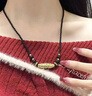 中國黃金（CHINA GOLD）黃金九眼天珠項鏈女男款足金轉運珠瑪瑙吊墜新年節生日禮物送女友 今/次日達*九眼天珠【黑瑪瑙金珠】0.92g 曬單實(shí)拍圖