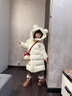 戴維貝拉兒童長(cháng)款羽絨服男童冬季外套女童三防童裝女寶寶冬裝年服 曬單實(shí)拍圖