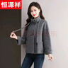 恒源祥灰色短款小個(gè)子雙面呢羊絨大衣女2025年新款寬松韓版羊毛呢子外套 灰色 S 【95-120斤穿】 曬單實(shí)拍圖