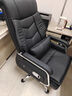 漢唐雙盛真皮老板椅辦公椅子牛皮按摩大班椅胖人可躺電腦椅家用可升降轉椅 棕色超纖皮+擱腳+按摩+10輪腳 [彈簧包坐墊久坐不塌陷] 曬單實(shí)拍圖