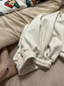 趣米樂(lè )慵懶特厚羊羔絨糯米休閑褲子女冬季加絨長(cháng)褲垂感保暖外穿闊腿棉褲 米白色 羊羔絨 L 曬單實(shí)拍圖