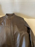 NOSSKISS國際奢侈男裝品牌真皮皮衣男秋冬季油蠟牛皮夾克立領(lǐng)美式休閑外套 松霜綠（可選羽絨內膽款） 2XL 185 適合165-185斤 曬單實(shí)拍圖