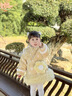班喜迪女童連衣裙漢服冬裝2026新款周歲女寶寶禮服公主裙夾棉兒童旗袍裙 黃色 內里夾棉 90 曬單實(shí)拍圖