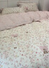 雅鹿100%全棉四件套純棉床單被套碎花被罩可水洗床笠宿舍家用床上用品 俏佳人【精梳全棉 舒適透氣】 1.8m 床單款 四件套【被套200*230cm】 曬單實(shí)拍圖