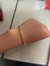 中國珠寶（Sino gem）黃金手鐲女999足金素圈活口推拉金鐲子求結婚生日禮物送女友五金 約7g活口推拉手鐲【克重多退少補】 曬單實(shí)拍圖