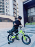 飛鴿兒童自行車(chē)男女寶寶腳踏車(chē)3-8-12歲兒童山地車(chē)14-18-22寸小孩單車(chē) 探險綠 一體輪 避震前叉 后座版+閃光輔助輪+側支撐 16寸【適合身高105-135厘米】 曬單實(shí)拍圖