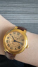 西普尼金表（HIPINE）金表女純金999足金黃金手表復古腕表時(shí)尚騏驥紅石英女表生日禮物 【光殼金面鋼扣】金重3.5g+ 曬單實(shí)拍圖