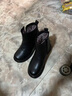 卡帝樂(lè )鱷魚(yú)（CARTELO）短靴皮毛一體羊毛真皮媽媽棉鞋女加絨保暖雪地棉防滑中年女靴冬季 黑色(皮毛一體厚羊毛) 39 曬單實(shí)拍圖