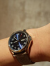 上海手表男自動(dòng)機械表 國產(chǎn)全夜光防水男表復古大表盤(pán)商務(wù)腕表SH011 普魯士藍【牛皮雙歷款】 曬單實(shí)拍圖