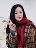 SCOTT GOOSE紅色圍巾女冬季本命年新年生日禮物披肩女學(xué)生針織圍脖情侶圍巾 酒紅色 曬單實(shí)拍圖