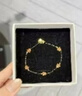 中國黃金（CHINA GOLD）18K金繁花手鏈女新款高級感琺瑯花情人節生日禮物馬年本命年禮物 18K金繁花手鏈【品牌禮盒】 約0.5g 曬單實(shí)拍圖