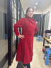 皮爾卡丹（pierre cardin）精致女人加絨冬季加厚改良版旗袍連衣裙2026秋冬新款婚宴禮服裙子 紅色 加絨加厚 2XL 125-135 曬單實(shí)拍圖