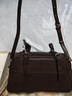 裘真植鞣胎牛皮悠悠保齡球包女復古通勤大容量手提單肩包包 咖啡色肩帶款-胎牛皮 曬單實(shí)拍圖