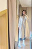 Wqsugnt雙面羊絨大衣女2025秋冬新品韓系中長(cháng)款顯瘦時(shí)尚過(guò)膝外套 米白色【禮盒裝+JD送貨上門(mén)】 S 105-120斤 曬單實(shí)拍圖