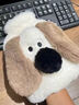 暢印卡通毛絨小狗熱水袋注水暖肚子暖手寶女生用可插手注水大號暖水袋 白色小狗【800ml】雙插手 曬單實(shí)拍圖