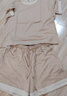 淳度女式睡衣短袖輕運動(dòng)可外穿家居服套裝居家服寬松初秋早春 香檳杏 XL 曬單實(shí)拍圖
