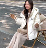 歐迪惠羽絨棉服女短款2025年新款冬季韓版棉襖女學(xué)生小個(gè)子加厚棉衣外套 米白色 M 推薦100-115斤 曬單實(shí)拍圖