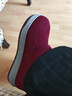 熊貓牛牛老人防滑保暖棉拖鞋冬季魔術(shù)貼帶后跟居家全包跟厚底毛毛棉鞋男女 酒紅 37-38 合適36-37的腳 曬單實(shí)拍圖
