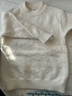 多妙屋女童毛衣兒童打底衫大童上衣女孩秋冬洋氣毛線(xiàn)衣 11987梔子白150 曬單實(shí)拍圖