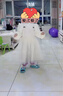 笛莎（DEESHA）女童小香風(fēng)網(wǎng)紗連衣裙2025冬季新款公主禮服裙中大童女孩童裝裙子 奶白色 140 曬單實(shí)拍圖