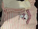 史努比（SNOOPY）女童套裝兒童長(cháng)袖T恤打底褲舒適條紋闊版長(cháng)款上衣 條紋套裝淺粉 曬單實(shí)拍圖