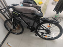 鳳凰（Phoenix）山地自行車(chē)成人越野藍圖變速青少年學(xué)生帶后車(chē)筐鋁合金公路賽單車(chē) 碳鋼架-輻條輪-黑色+后車(chē)筐 24寸適合身高145-165CM 24速 曬單實(shí)拍圖