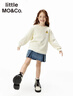 little MO&Co.貓和老鼠聯(lián)名系列 little moco童裝25秋裝新款男女童套頭衛衣長(cháng)袖 米白色 140 140/68 曬單實(shí)拍圖