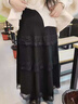 Rindu半身裙長(cháng)裙秋冬蕾絲針織半身裙女秋冬2025新款高腰顯瘦a字大擺裙 黑色 S 曬單實(shí)拍圖
