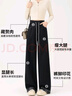 自由系闊腿褲女秋季新款2025垂順高腰顯高顯瘦仿牛仔褲寬松直筒休閑褲子 曬單實(shí)拍圖