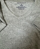 佐丹奴【2件裝】t恤男裝V領(lǐng)純棉純色打底衫短袖T恤衫18242013 03白/花灰色 M 曬單實(shí)拍圖