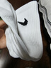 DOTSWOOSH耐克nike訓練襪毛巾底籃球襪跑步透氣襪純棉中筒襪經(jīng)典四季運動(dòng)襪 四季款長(cháng)筒襪：白色3雙 M(38-42碼) 曬單實(shí)拍圖