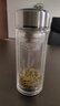 膳魔師(THERMOS)雙層玻璃杯小巧加厚水杯商用車(chē)載便攜杯子泡茶隨行茶隔 特大W鋼蓋加厚(比較粗) 450ml 曬單實(shí)拍圖