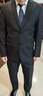 羅蒙（ROMON）西服套裝男士小西裝外套職業(yè)正裝修身休閑伴郎服 黑色4XL 曬單實(shí)拍圖