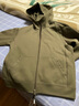 雪中飛外套女連帽新款五明治空氣棉秋冬季拉鏈開(kāi)衫衛衣 軍綠    L 165 曬單實(shí)拍圖
